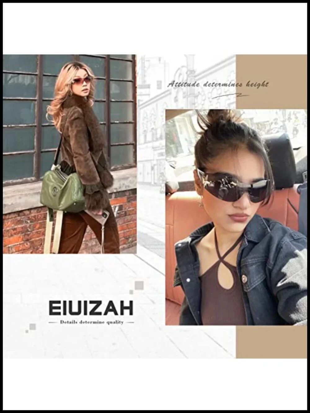 Y2K Wrap Around Oversized Frameless Sunglasses UV400